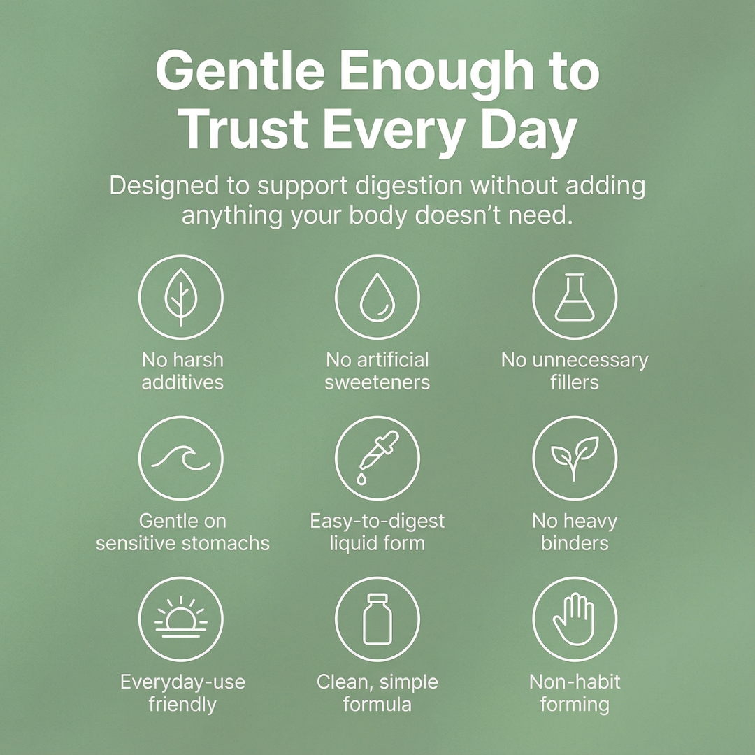Gentle daily digestive regulator drops